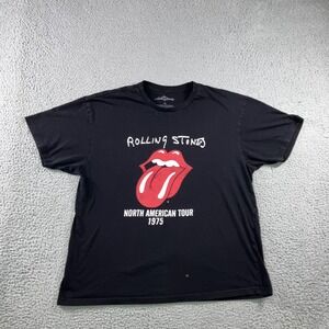 The Rolling Stones Graphic T-Shirt Men XL North American Tour 1975 Black